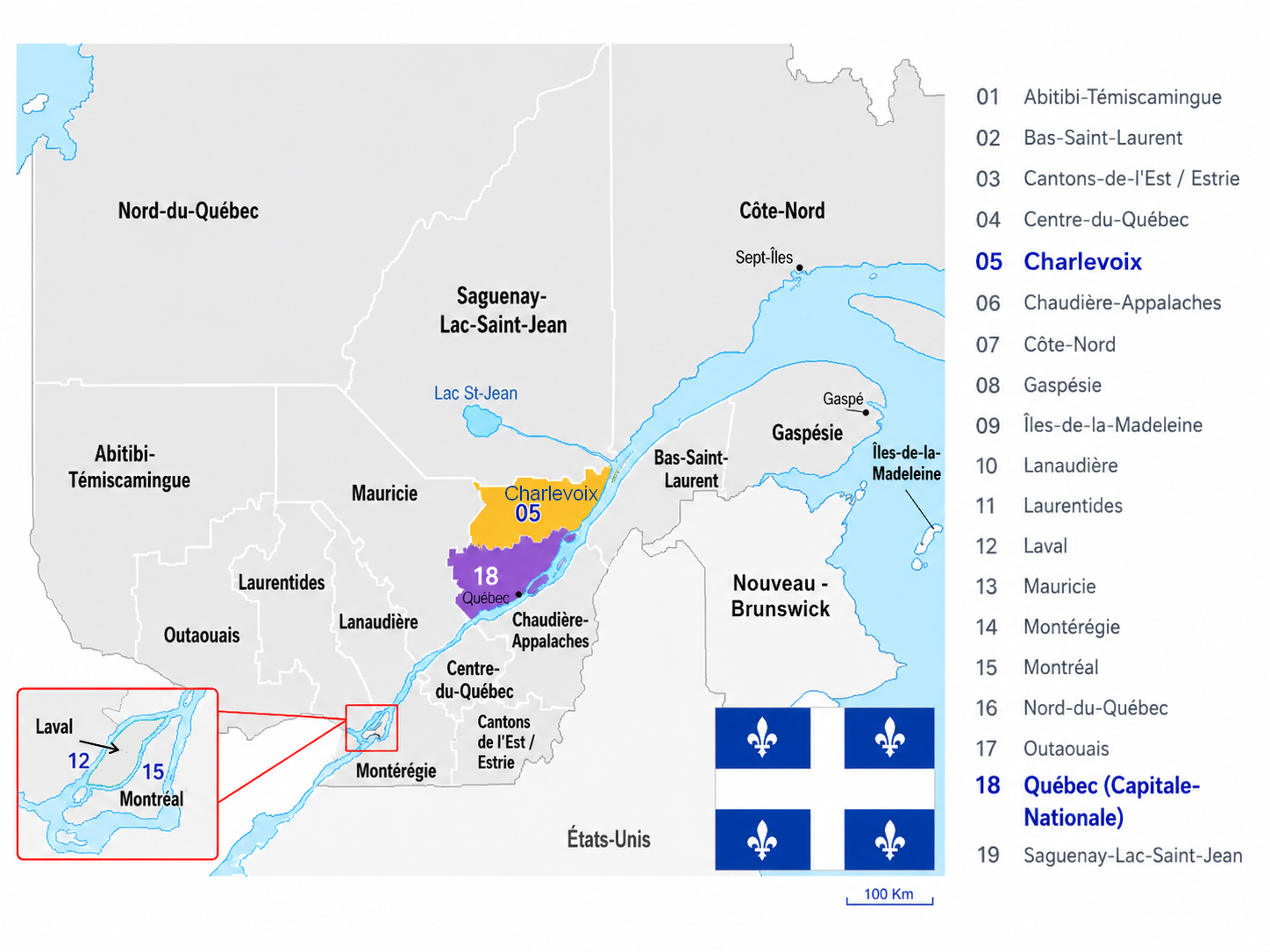 Carte Charlevoix