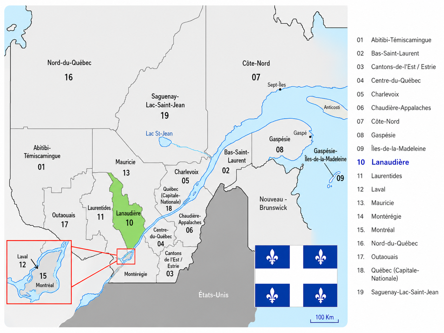 Carte Lanaudière