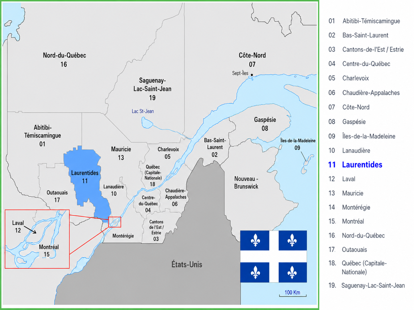 Carte Laurentides