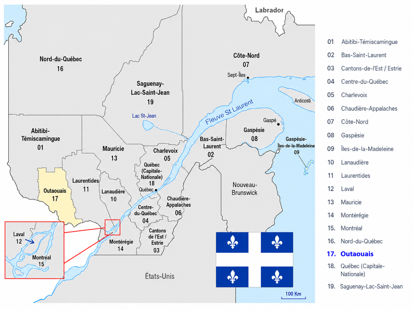 Carte Outaouais