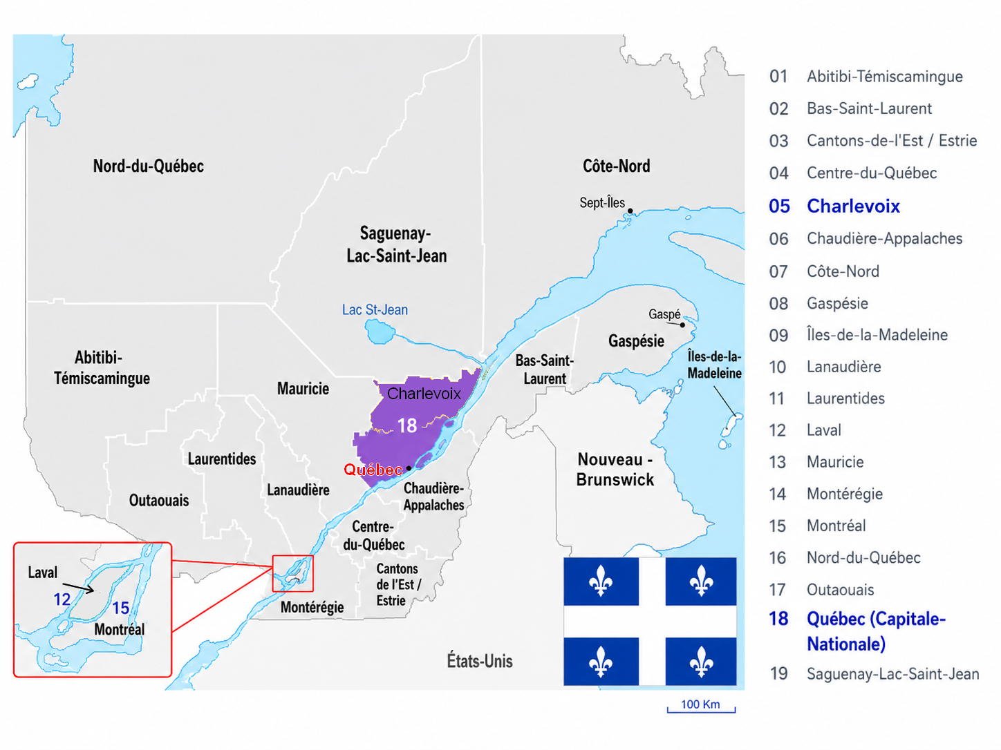 Carte Québec (Capitale-Nationale)